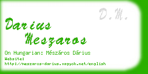 darius meszaros business card